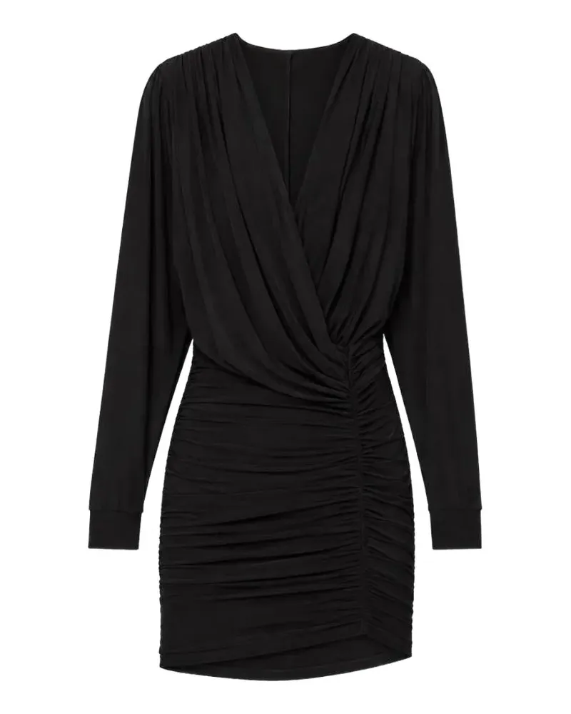 Amazuìn draped wrap-style mini dress - Schwarz Schwarz