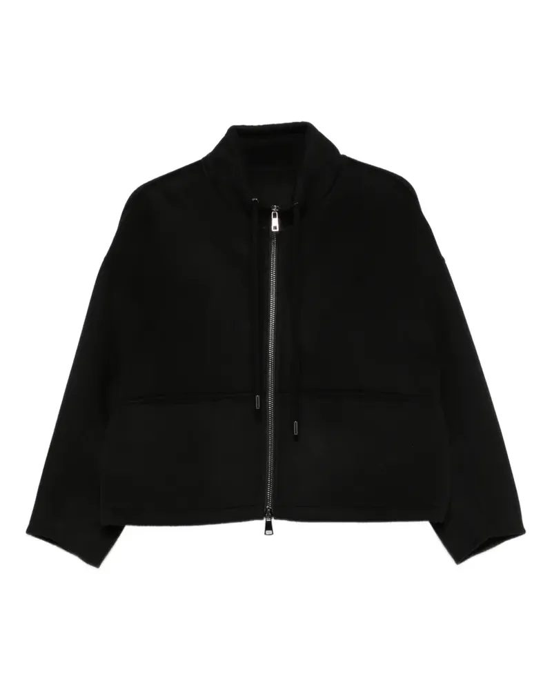 Giorgio Brato drawstring high-neck jacket - Schwarz Schwarz