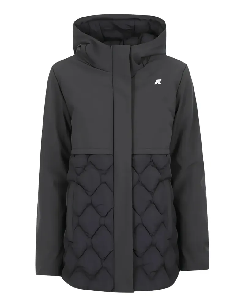 K-Way Siphane quilted hooded jacket - Schwarz Schwarz