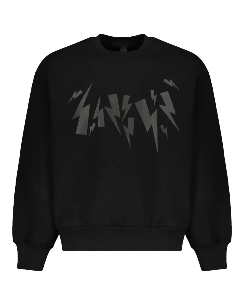 Neil Barrett graphic-print crew-neck sweatshirt - Schwarz Schwarz