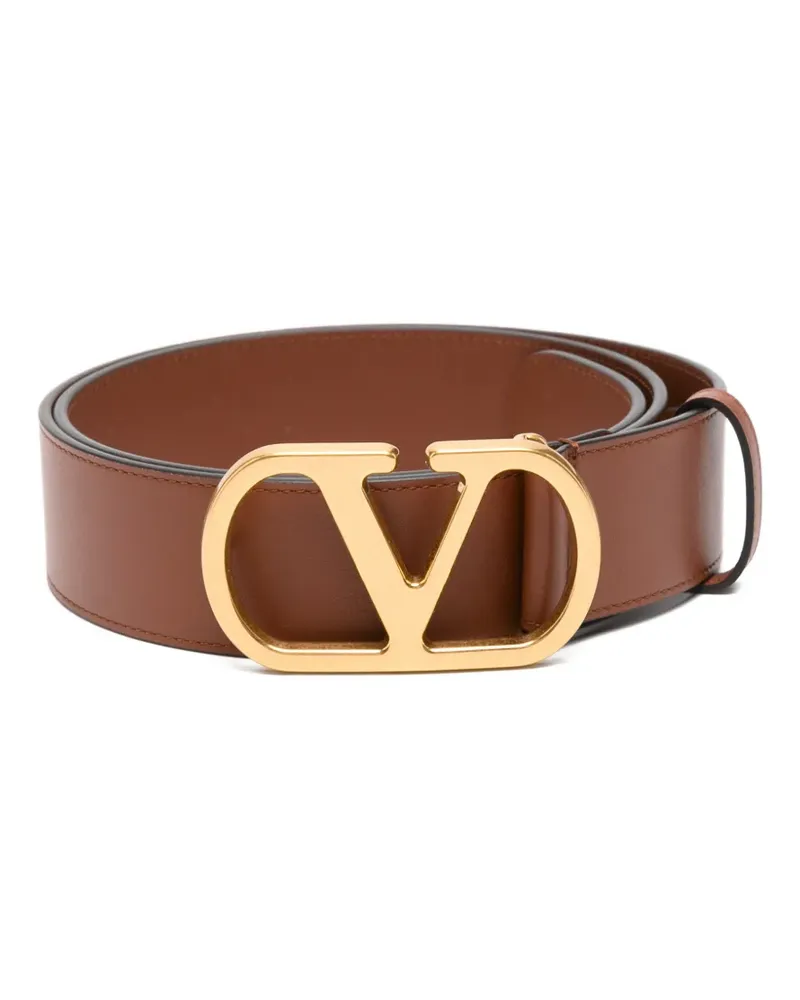Valentino Garavani V-logo leather belt - Braun Braun