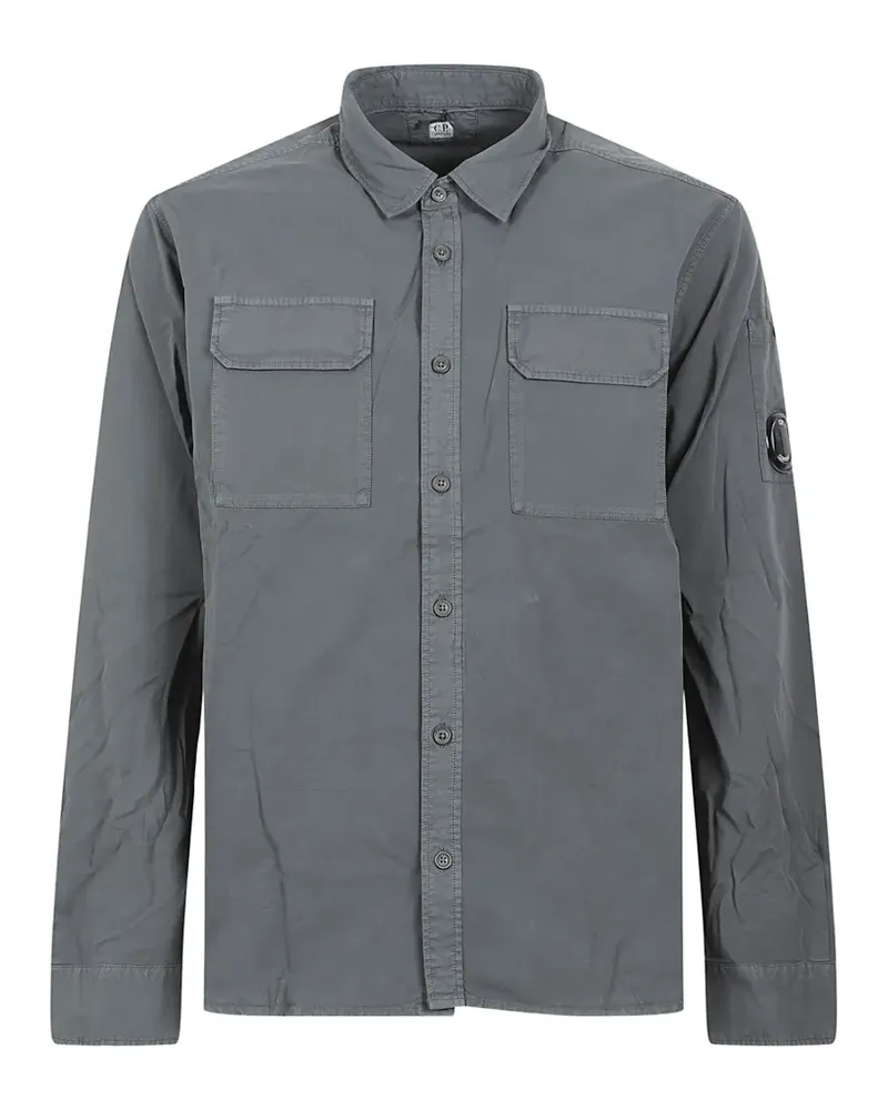 C.P. Company Lens-detail pocket-front shirt - Grau Grau