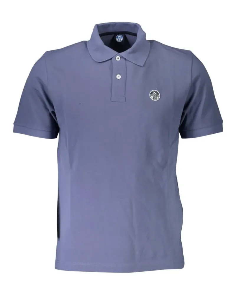 North Sails logo-patch polo shirt - Blau Blau