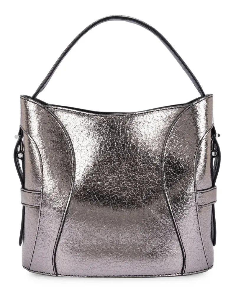Aigner Kleine Deborah Schultertasche im Metallic-Look - Silber Silber