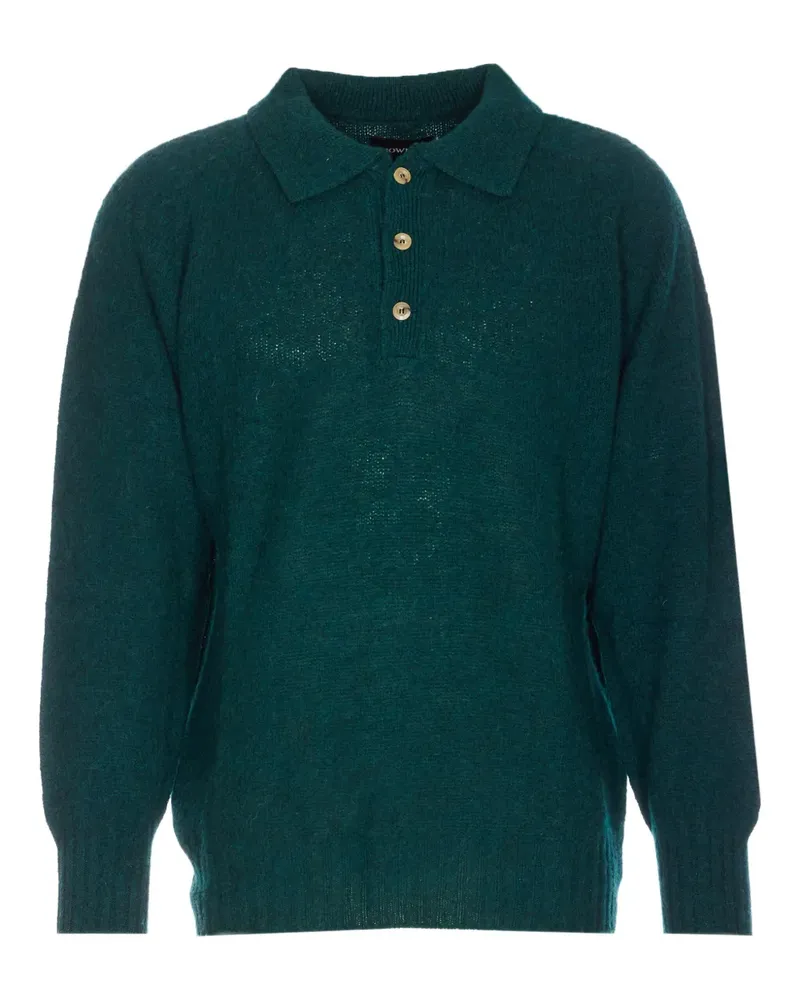 Howlin' Ghost button-collar polo shirt - Grün Grün