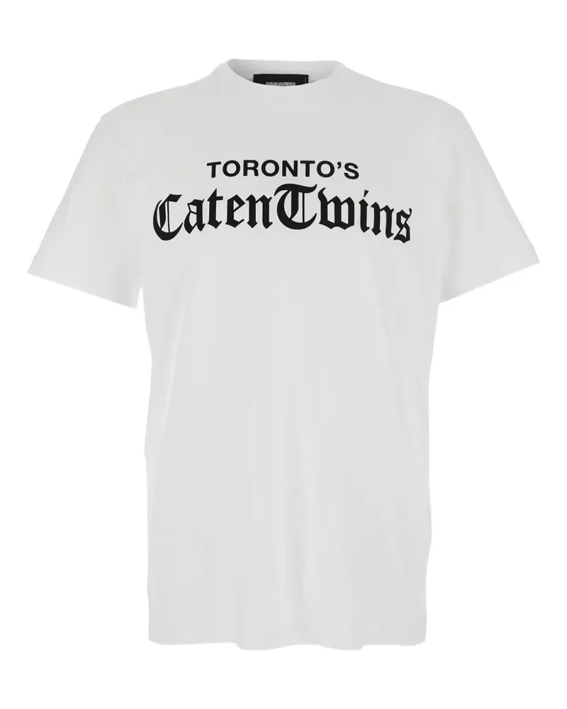Dsquared2 T-Shirt mit Logo-Print - Weiß Weiß