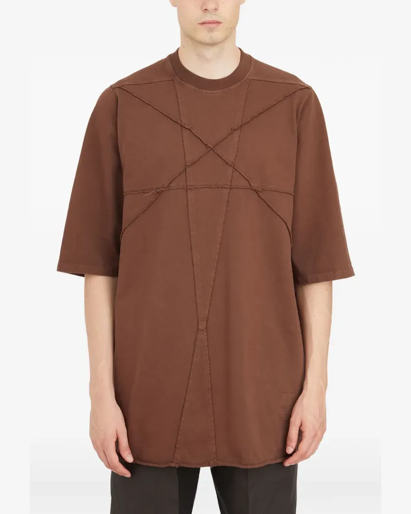 Rick Owens Jumbo seam T-shirt - Braun Braun