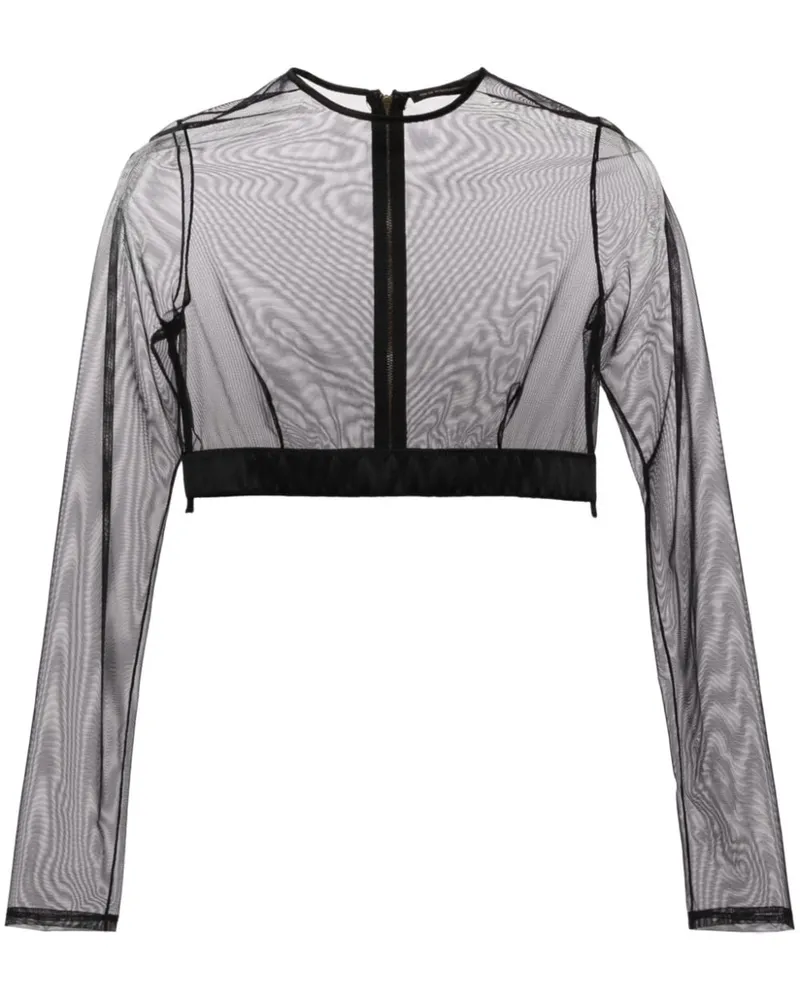 Kiki De Montparnasse Illusion Cropped-Top - Schwarz Schwarz