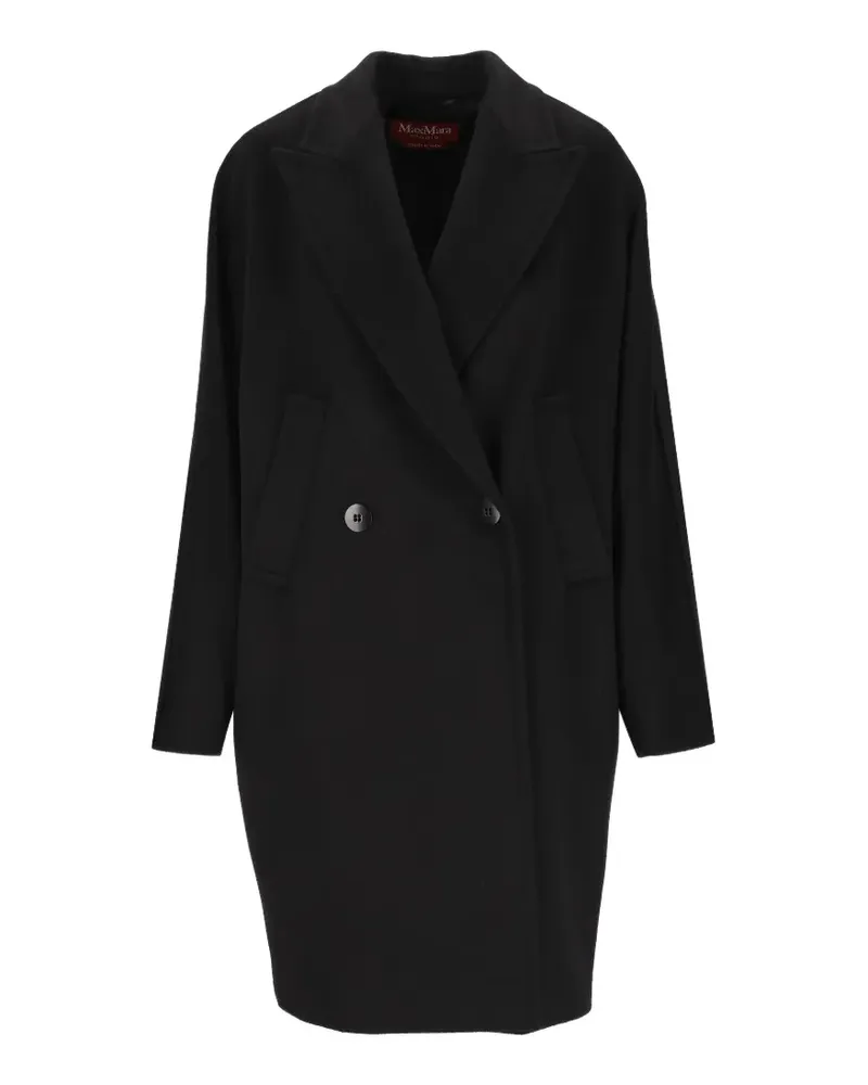 Max Mara Doppelreihiger Mantel mit steigendem Revers - Schwarz Schwarz