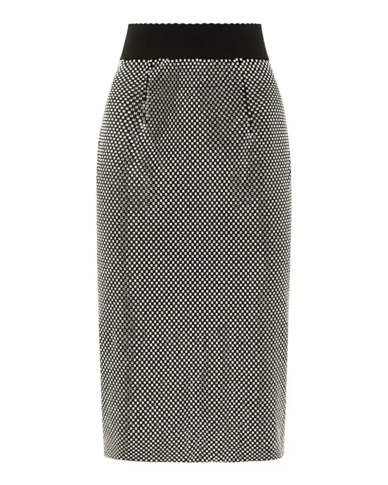 Dolce & Gabbana crystal mesh midi skirt - Silber Silber