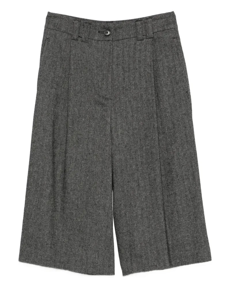 SOLOTRE pleated shorts - Grau Grau