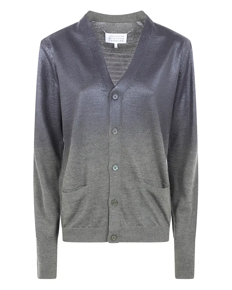 Maison Margiela button ombre cardigan - Grau Grau
