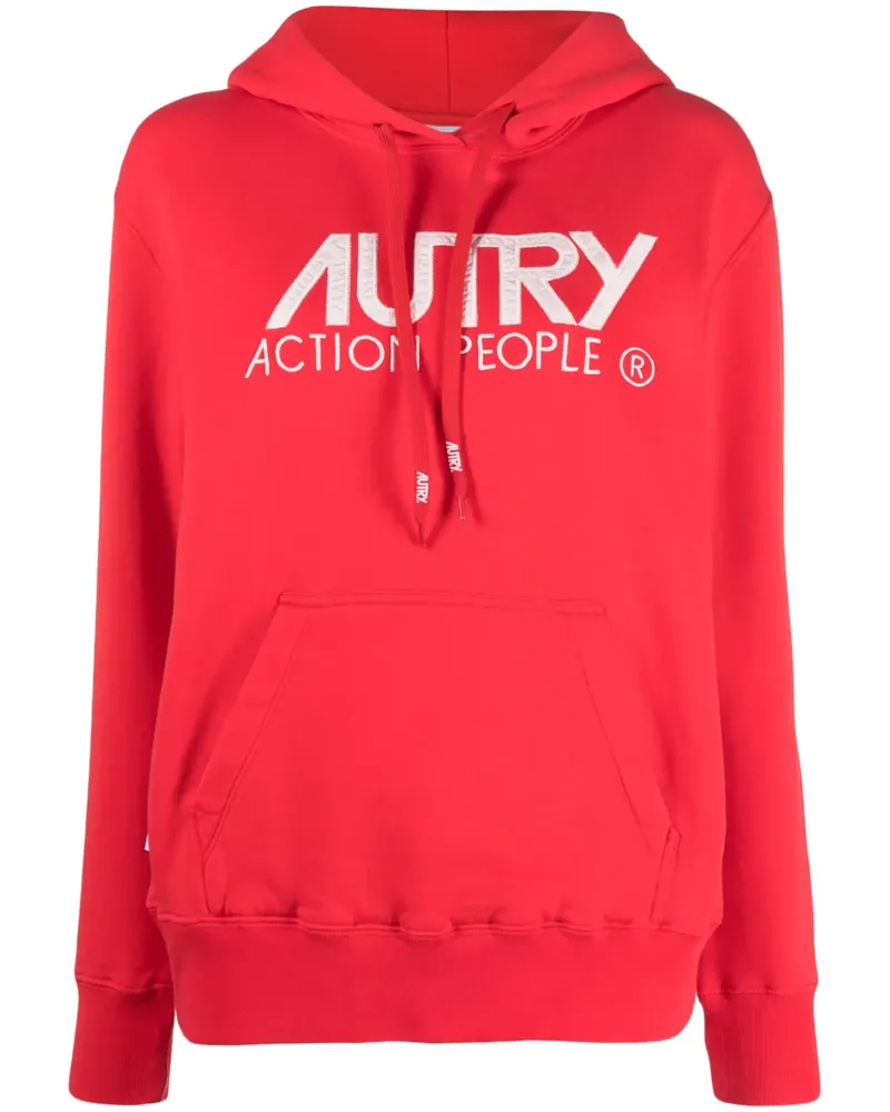 AUTRY Hoodie mit Logo-Print - Rot Rot
