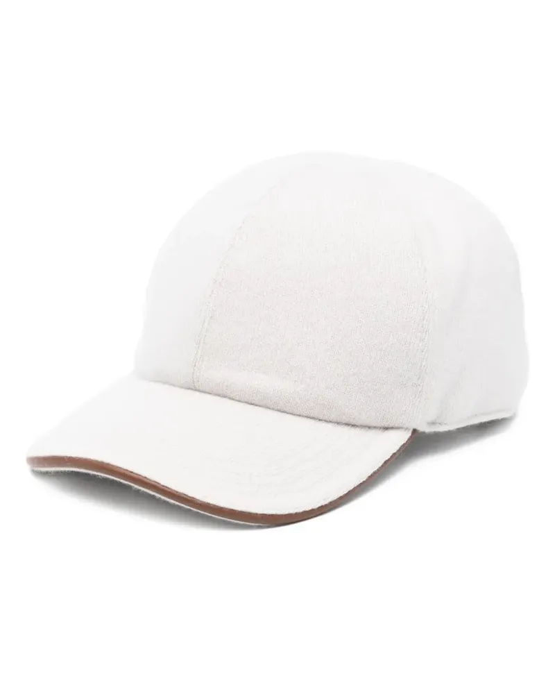 Kiton Baseballkappe aus Kaschmir - Weiß Weiß