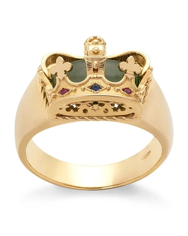 Dolce & Gabbana 18kt Royal Gelbgoldring mit Jade, Rubin und Saphir Gold