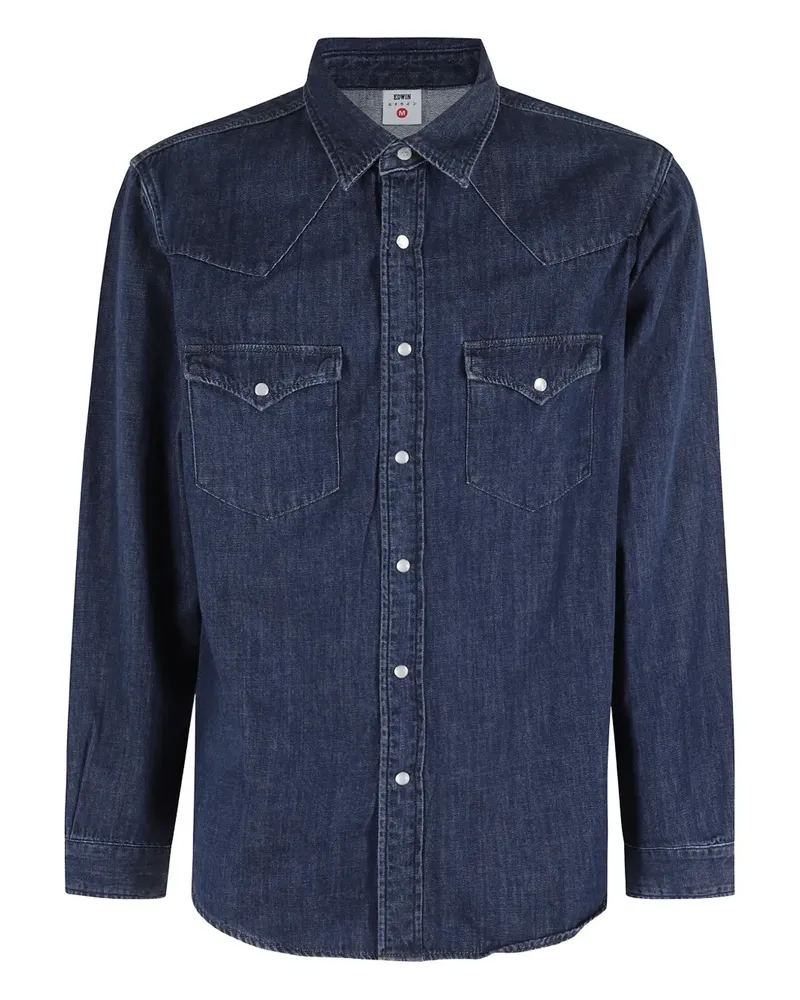 Edwin Jeans Klassisches Jeanshemd - Blau Blau