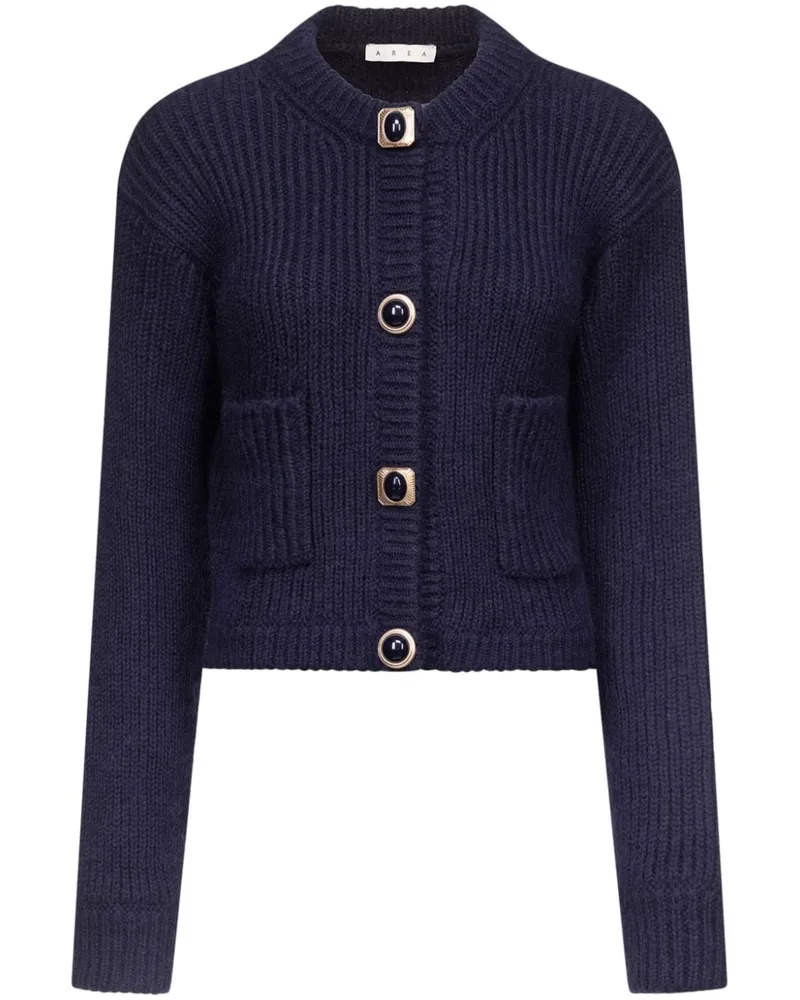Area Klassischer Cropped-Cardigan - Blau Blau