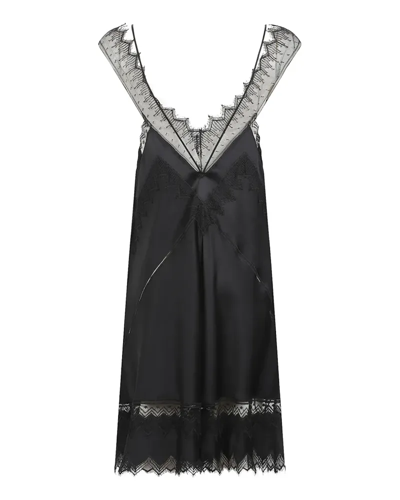 Tom Ford lace-trim mini dress - Schwarz Schwarz