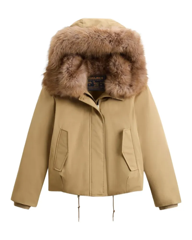 Woolrich Kapuzenjacke mit Faux Fur - Nude Nude
