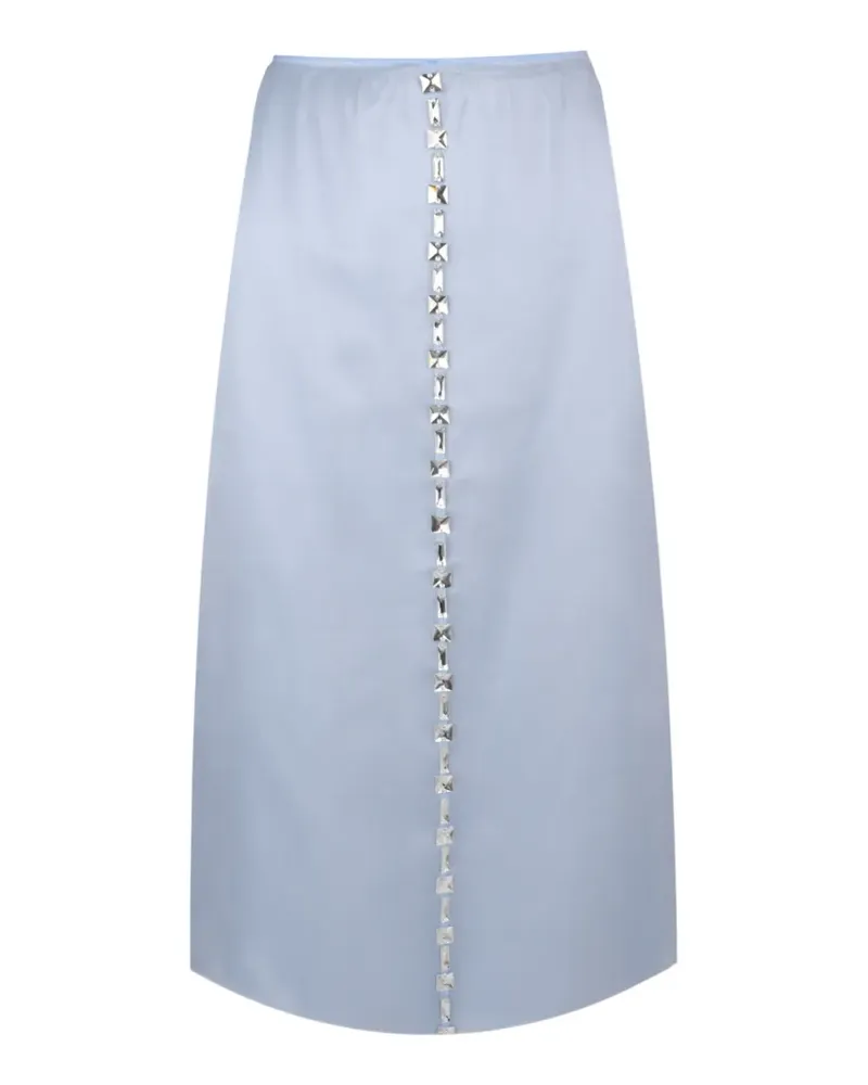 Fabiana Filippi Verzierter Midirock aus Organza - Blau Blau