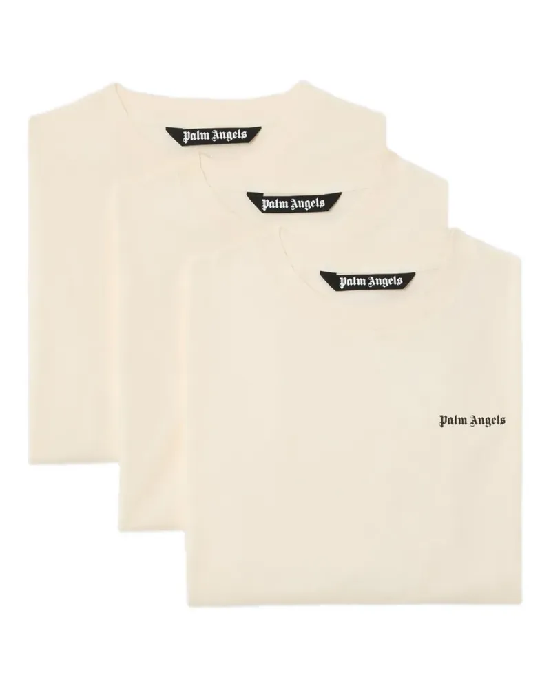 Palm Angels T-Shirt mit Logo-Print (3er-Set) - Braun Braun