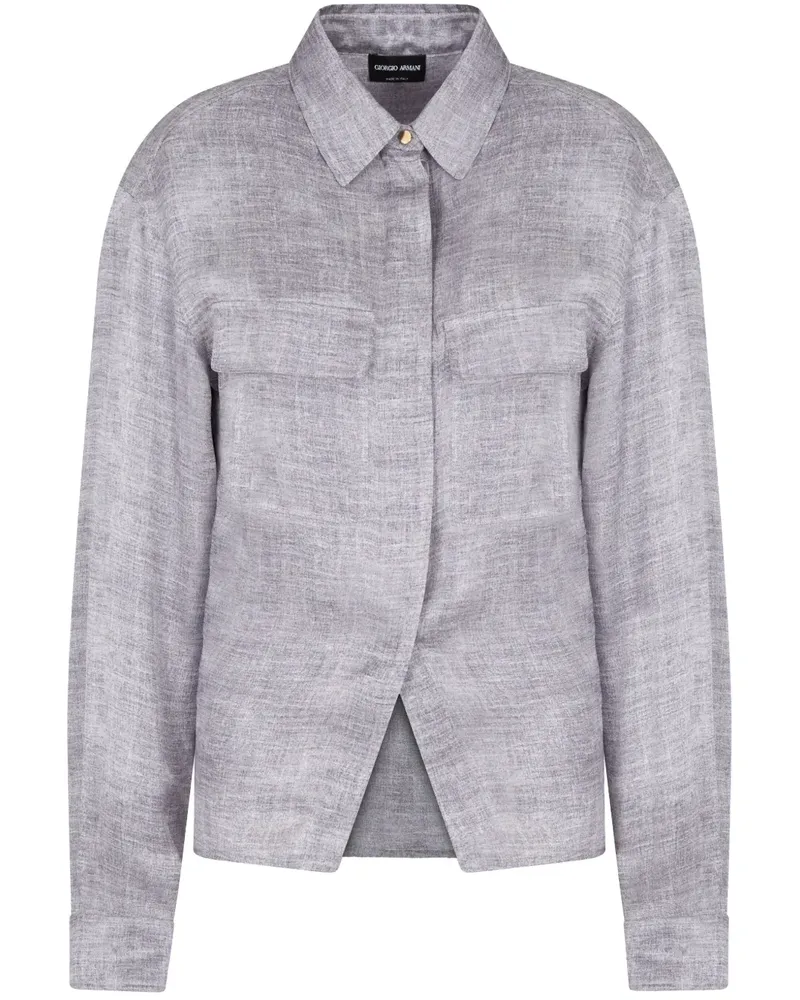 Giorgio Armani Asymmetrisches Hemd - Grau Grau