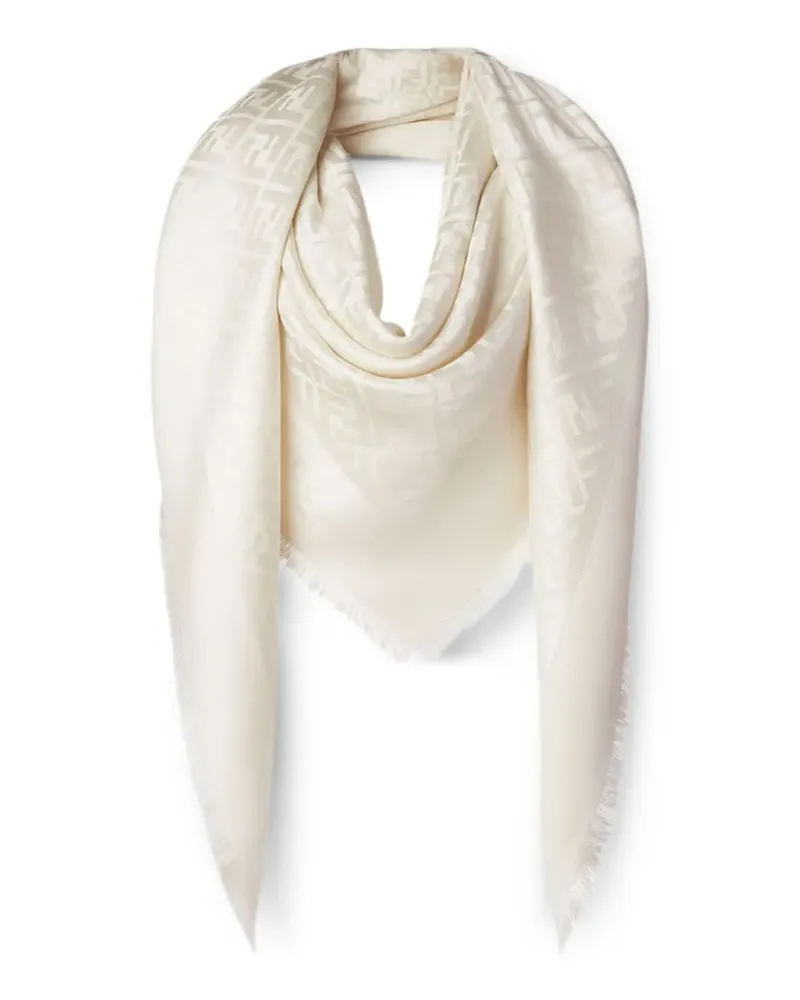 Fendi FF' Schal mit Fransen - Nude Nude