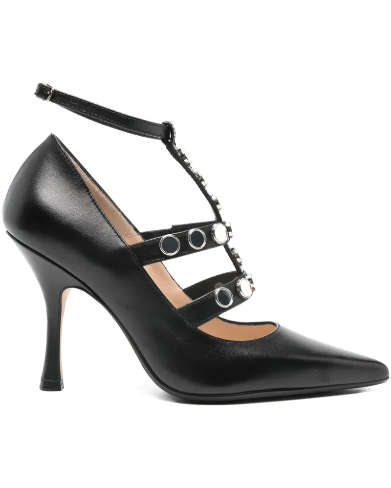 Anna F. Pumps aus Leder - Schwarz Schwarz