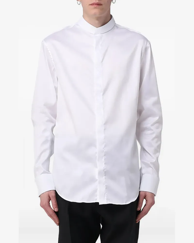 Emporio Armani Hemd mit Stehkragen - Weiß Weiß