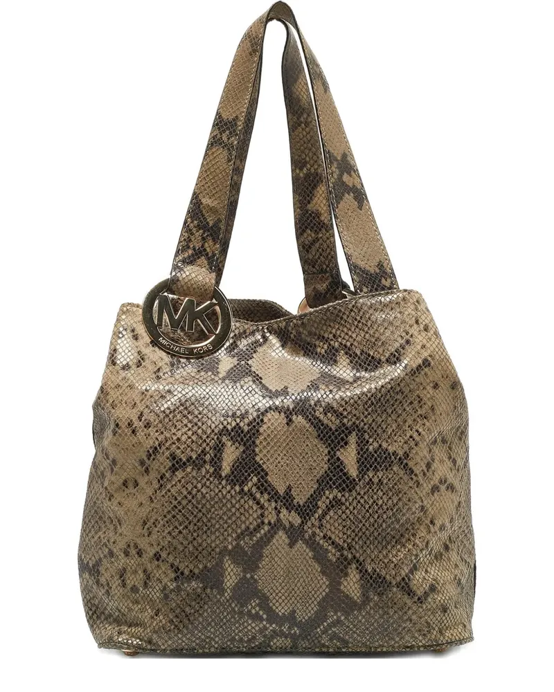 Michael Kors Shopper mit Schlangen-Print - Nude Nude