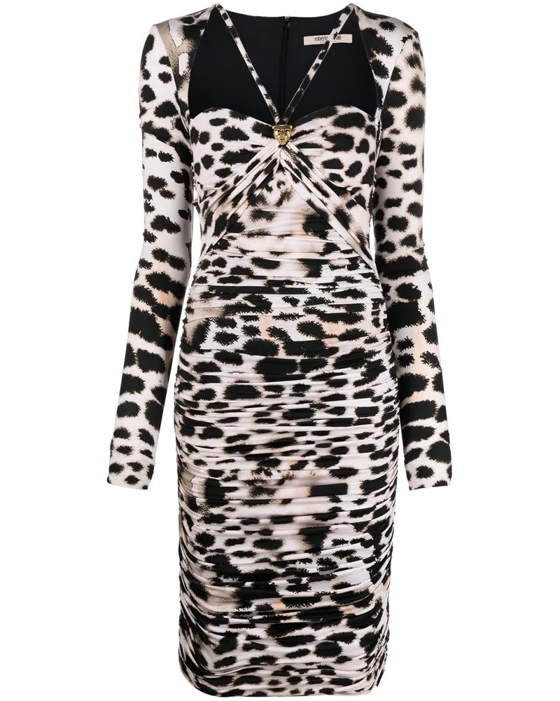 Roberto Cavalli Kleid mit Leoparden-Print - Nude Nude