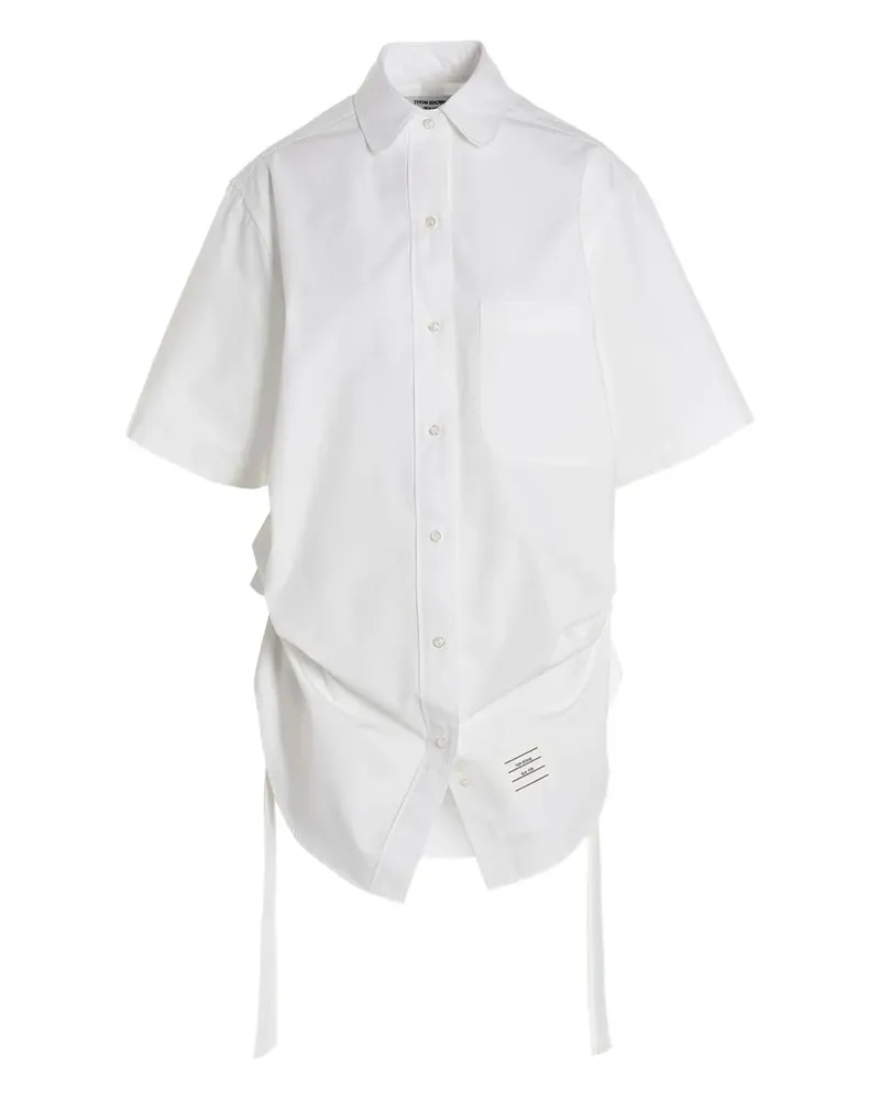 Thom Browne Gerafftes Minikleid - Weiß Weiß