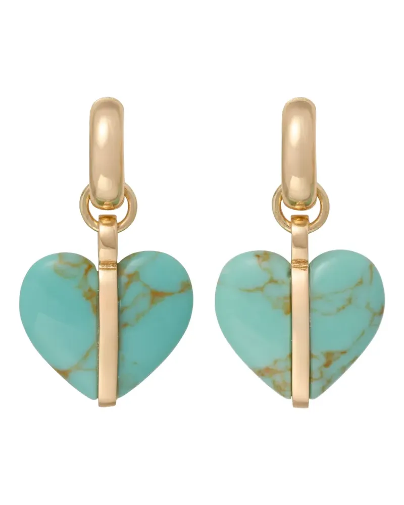 Roxanne Assoulin heart-stone earrings - Gold Gold