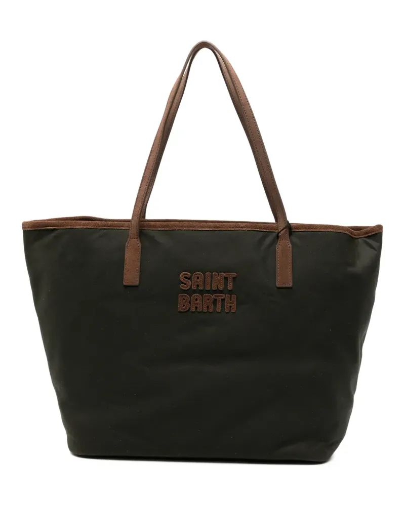 MC2 Saint Barth City Shopper mit Logo-Schild - Grün Grün