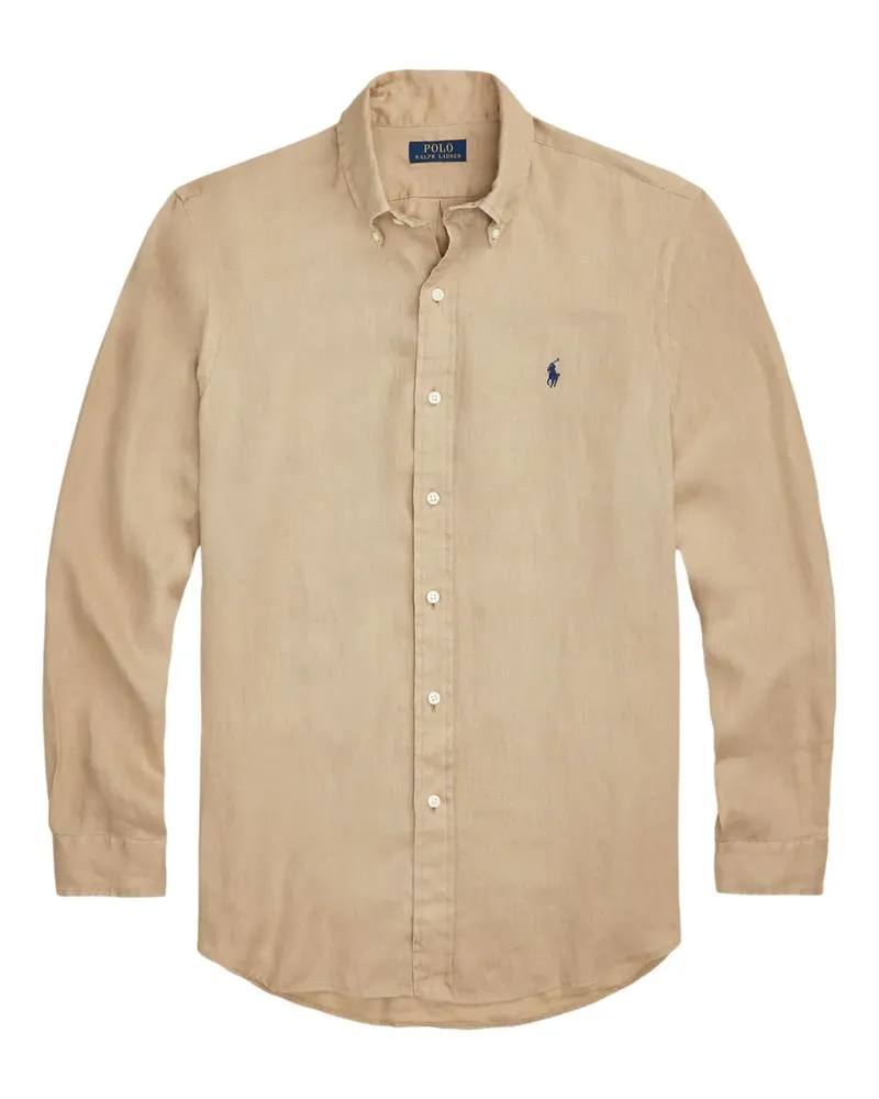 Ralph Lauren Hemd aus Leinen - Nude Nude
