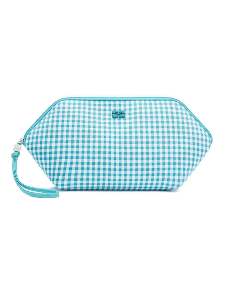 Ganni Bikini Clutch mit Vichy-Karo - Blau Blau