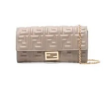 Baguette Portemonnaie mit Kette - Grau