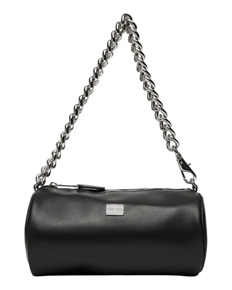 Tommy Hilfiger chain-link cylinder tote bag - Schwarz Schwarz