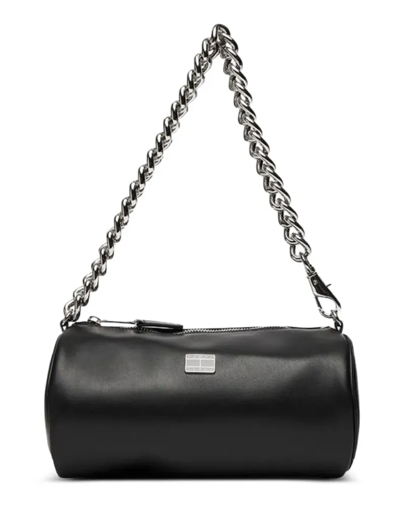 Tommy Hilfiger chain-link cylinder tote bag - Schwarz Schwarz