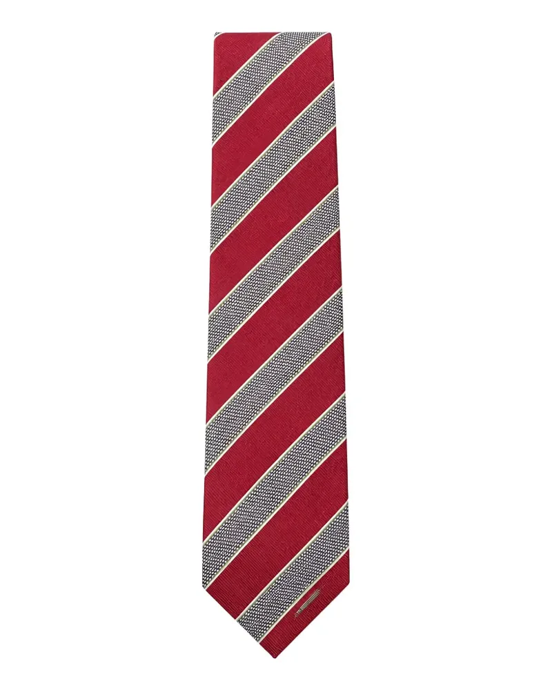 Tombolini Krawatte mit diagonalen Streifen - Rot Rot