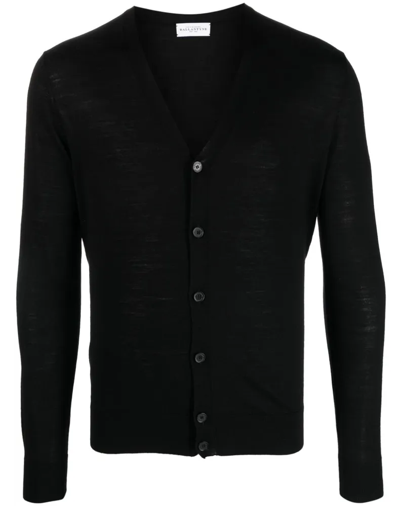 Ballantyne Cardigan mit V-Ausschnitt - Schwarz Schwarz