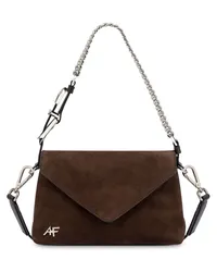 Alberta Ferretti Schultertasche aus Leder Braun