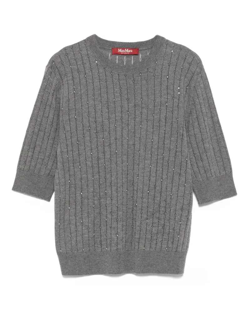 Max Mara Verzierter Pullover - Grau Grau