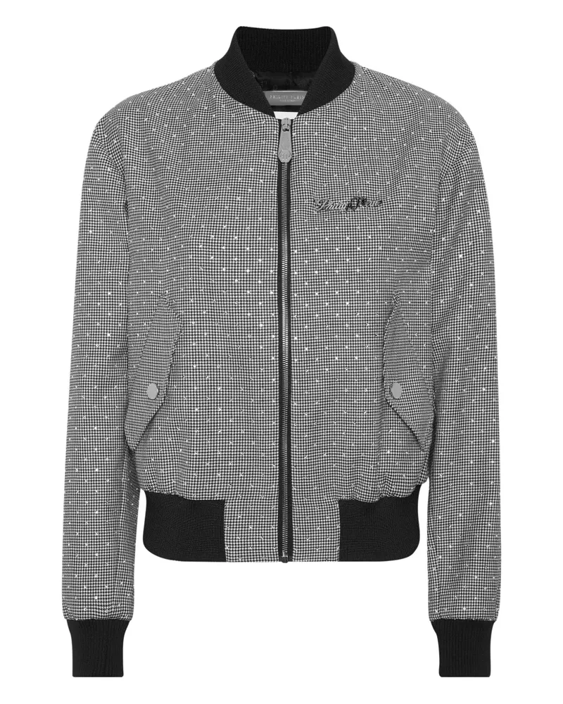 Philipp Plein Bomberjacke im Cropped-Design - Schwarz Schwarz