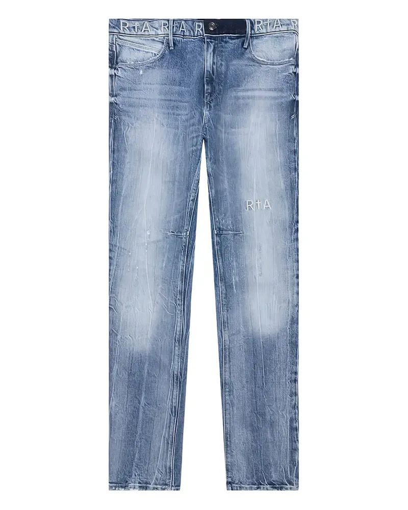 RTA Bryant Jeans mit Kreuzstickerei - Blau Blau