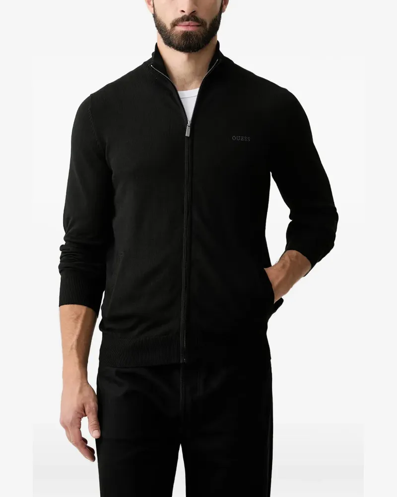 Guess zip-up cardigan - Schwarz Schwarz