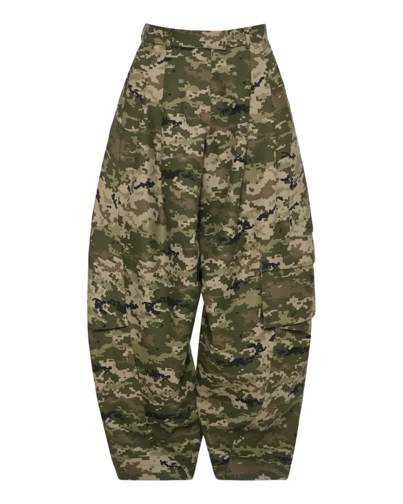 ANOUKI camouflage-print baggy trousers - Grün Grün