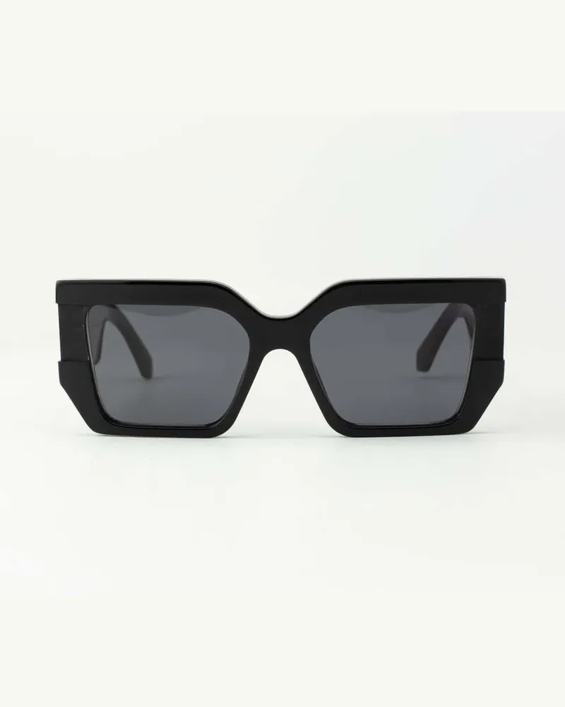 OFF-WHITE square-frame logo-detail sunglasses - Schwarz Schwarz