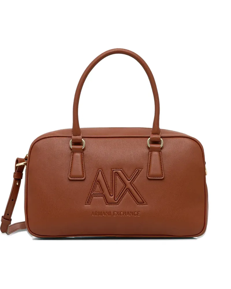 Armani Exchange logo-embossed tote bag - Braun Braun