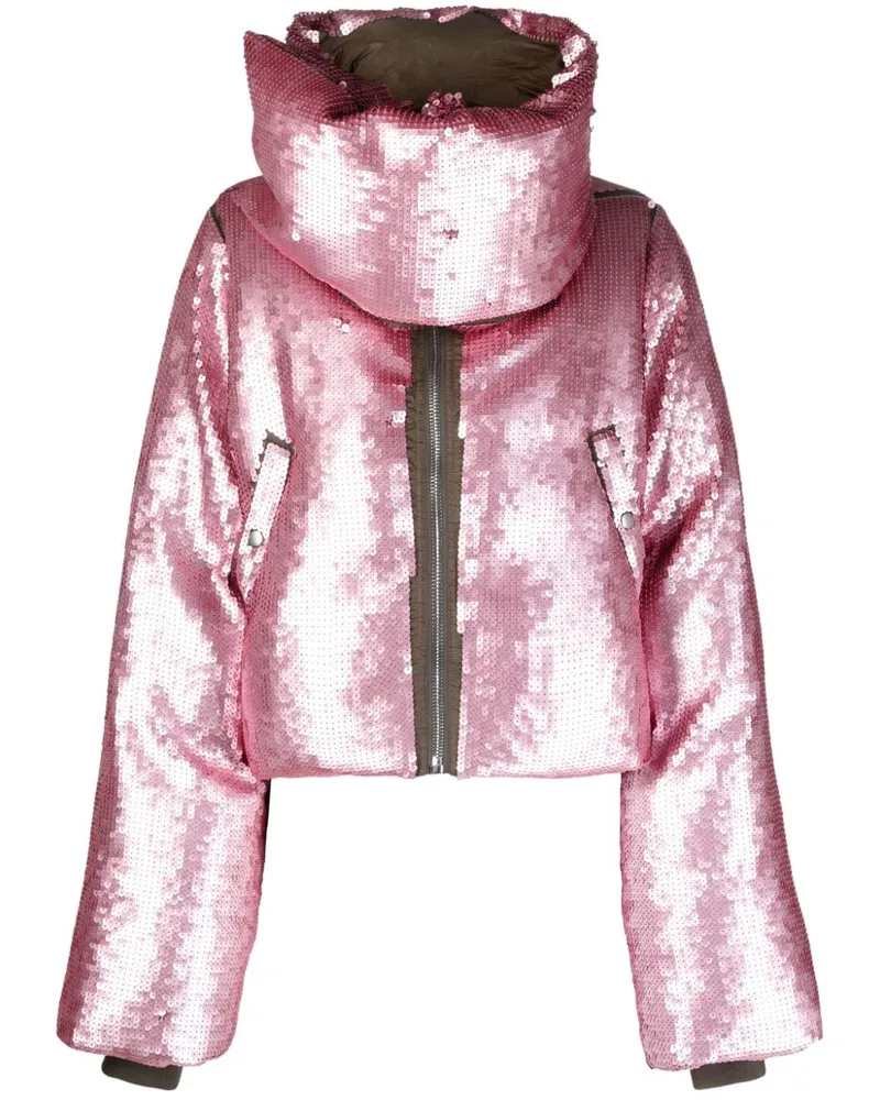 Rick Owens Steppjacke mit Pailletten - Rosa Rosa